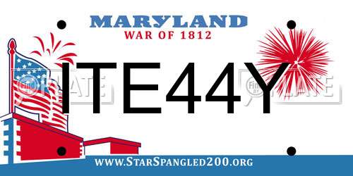 ITE44Y Maryland License Plate