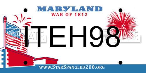 ITEH98 Maryland License Plate