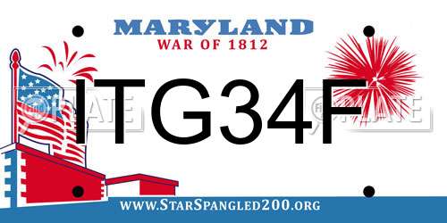 ITG34F Maryland License Plate
