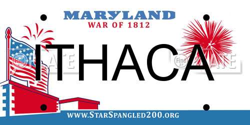 ITHACA Maryland License Plate