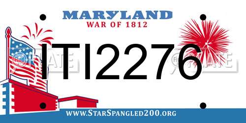 ITI2276 Maryland License Plate