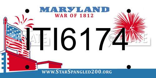 ITI6174 Maryland License Plate