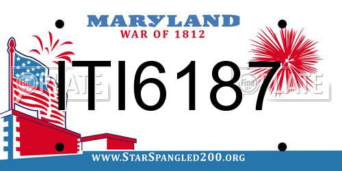 ITI6187 Maryland License Plate