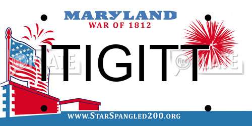 ITIGITT Maryland License Plate