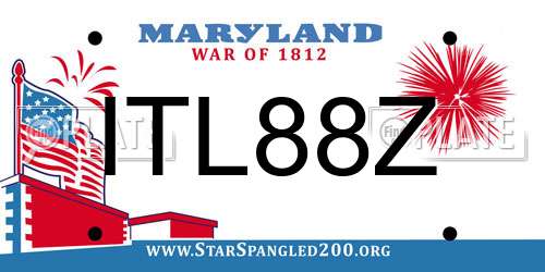 ITL88Z Maryland License Plate