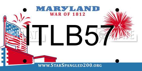 ITLB57 Maryland License Plate