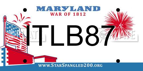 ITLB87 Maryland License Plate