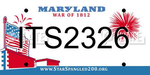 ITS2326 Maryland License Plate
