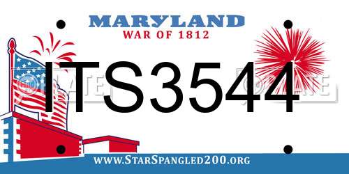 ITS3544 Maryland License Plate