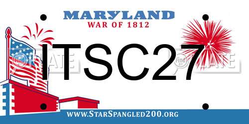 ITSC27 Maryland License Plate