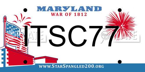 ITSC77 Maryland License Plate