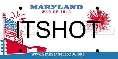 ITSHOT Maryland License Plate