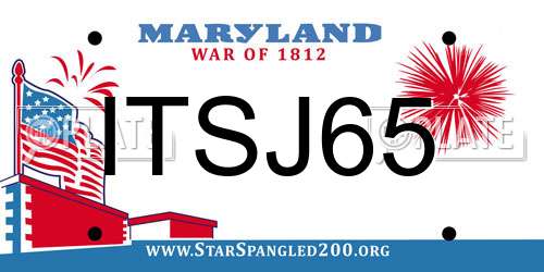 ITSJ65 Maryland License Plate