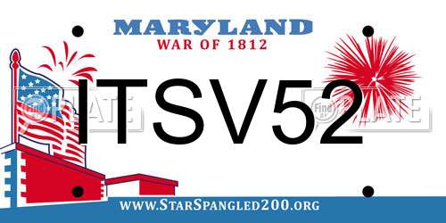 ITSV52 Maryland License Plate