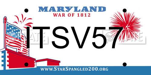 ITSV57 Maryland License Plate