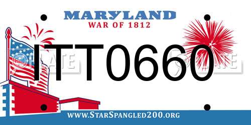 ITT0660 Maryland License Plate