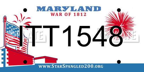 ITT1548 Maryland License Plate