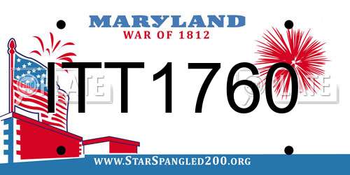 ITT1760 Maryland License Plate