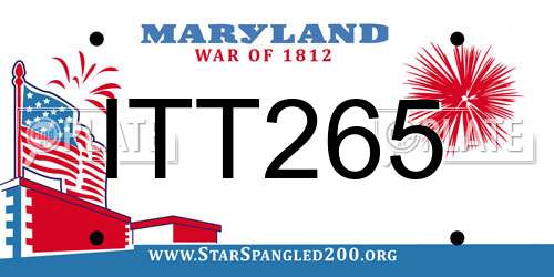 ITT265 Maryland License Plate