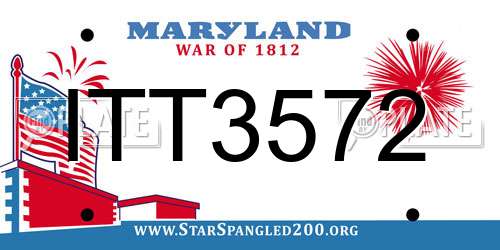 ITT3572 Maryland License Plate