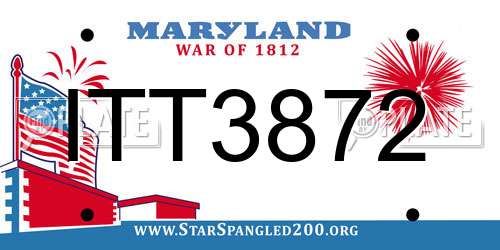 ITT3872 Maryland License Plate