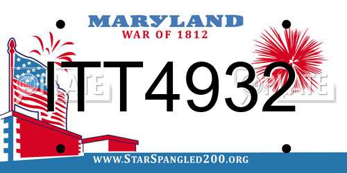 ITT4932 Maryland License Plate