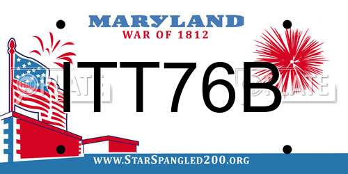 ITT76B Maryland License Plate