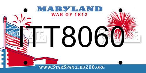 ITT8060 Maryland License Plate