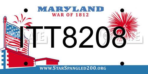 ITT8208 Maryland License Plate