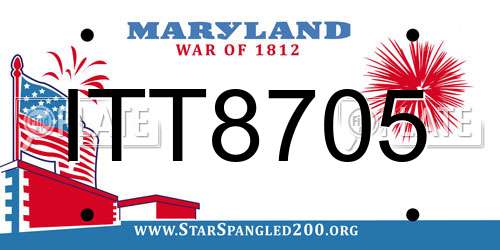 ITT8705 Maryland License Plate