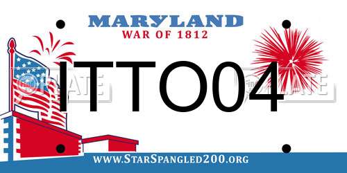 ITTO04 Maryland License Plate