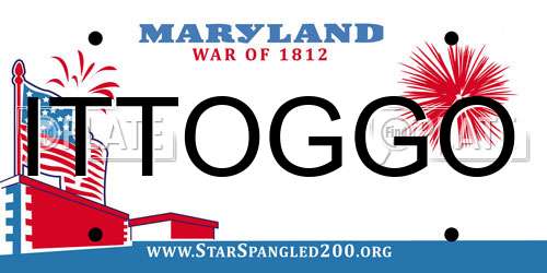 ITTOGGO Maryland License Plate