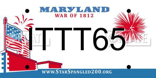 ITTT65 Maryland License Plate