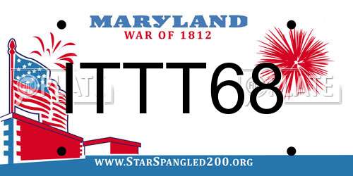 ITTT68 Maryland License Plate