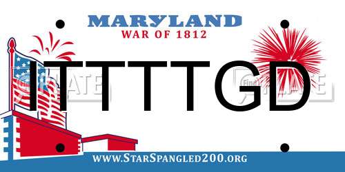 ITTTTGD Maryland License Plate