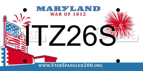 ITZ26S Maryland License Plate