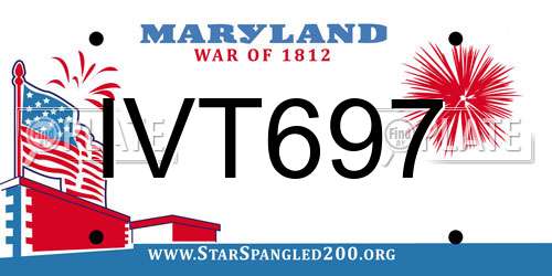 IVT697 Maryland License Plate