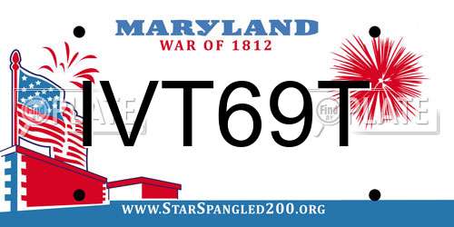 IVT69T Maryland License Plate