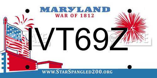 IVT69Z Maryland License Plate