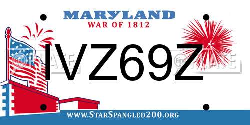 IVZ69Z Maryland License Plate