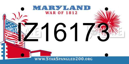 IZ16173 Maryland License Plate