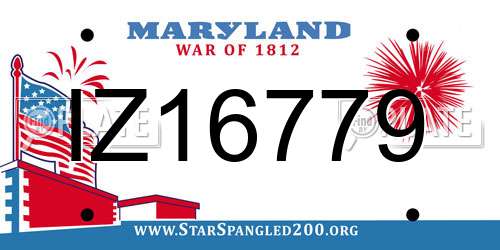 IZ16779 Maryland License Plate