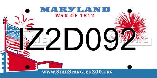 IZ2D092 Maryland License Plate