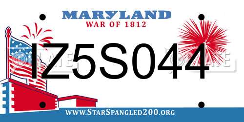 IZ5S044 Maryland License Plate