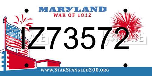 IZ73572 Maryland License Plate