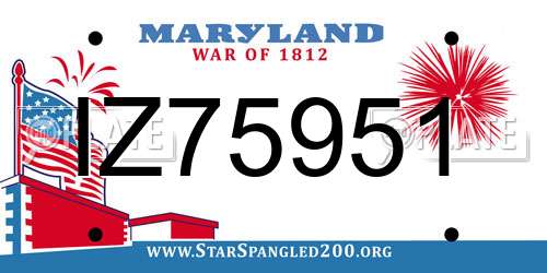 IZ75951 Maryland License Plate