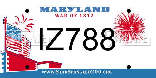 IZ788 Maryland License Plate