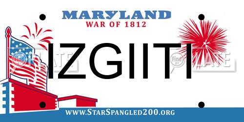 IZGIITI Maryland License Plate