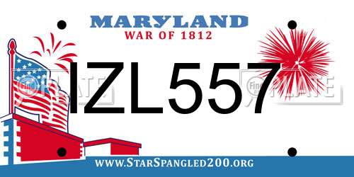 IZL557 Maryland License Plate