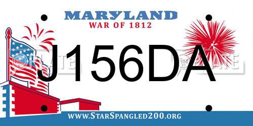 J156DA Maryland License Plate